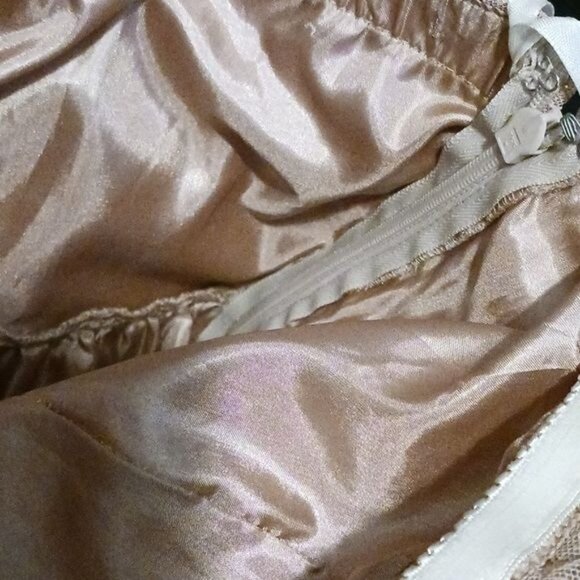 As U Wish Strapless Champaign Pink/Gold Shimmer Tulle Mini Dress Size 3 Juniors - Picture 7 of 14